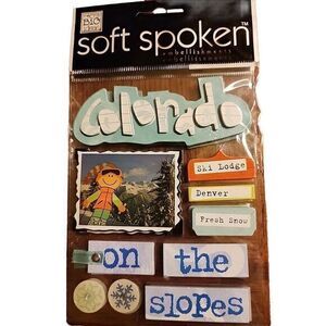Me & My Big IDEAS Soft Spoken COLORADO Ski Snow‎ Slope Stickers Travel Scrapbook